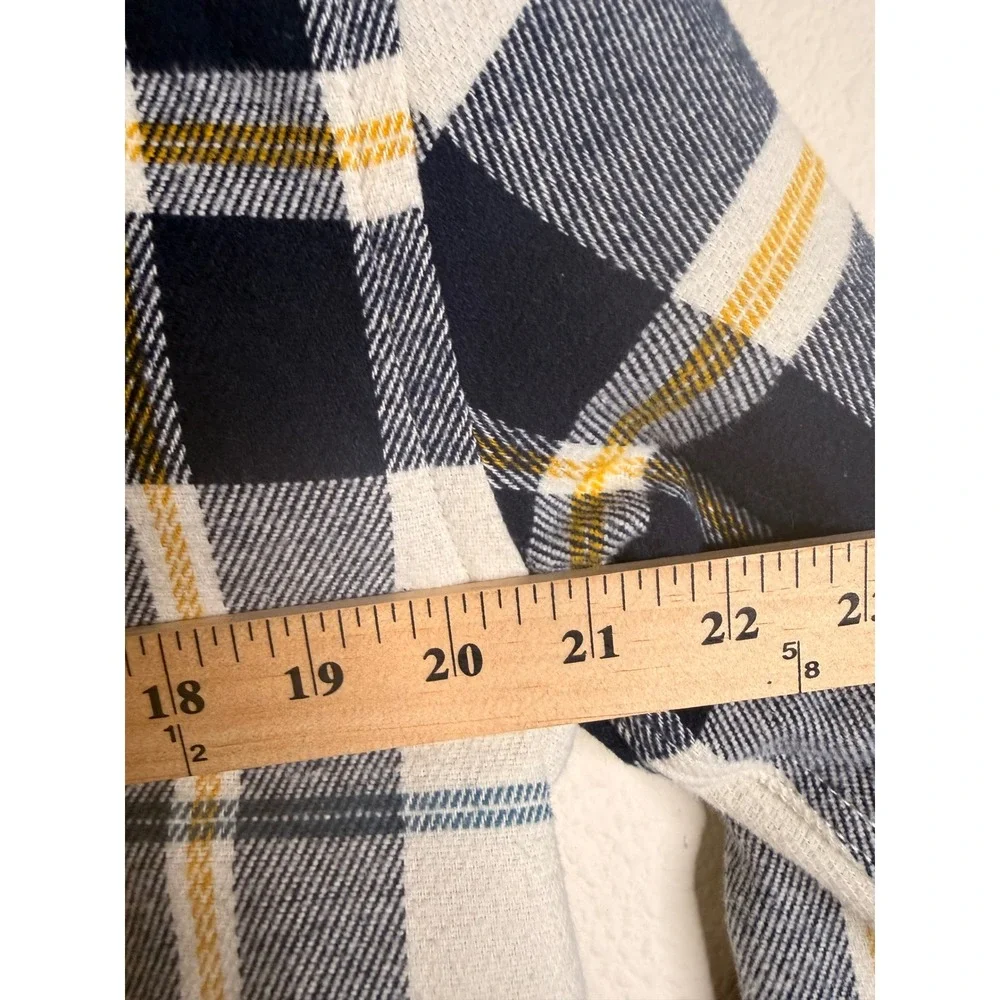 Aeropostale Flannel Shirt Jacket Mens Shacket Plaid Small NWT White Navy New